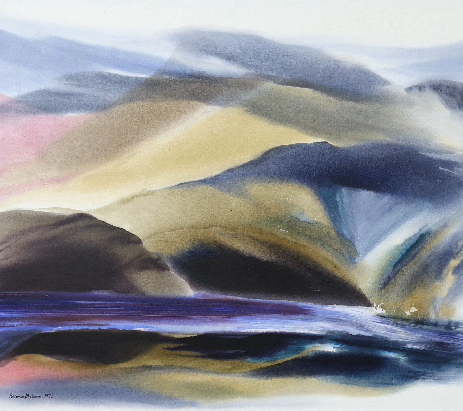 Rosamond A. Brown (b.1937), acrylic on canvas, 'Tibet III', signed and dated 1992, 151 x 172cm